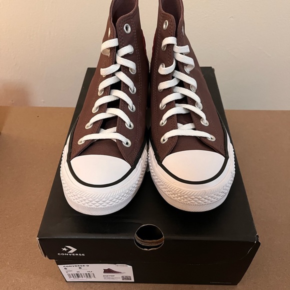 Converse All Star High-Tops in dark Burgundy - Picture 8 of 10